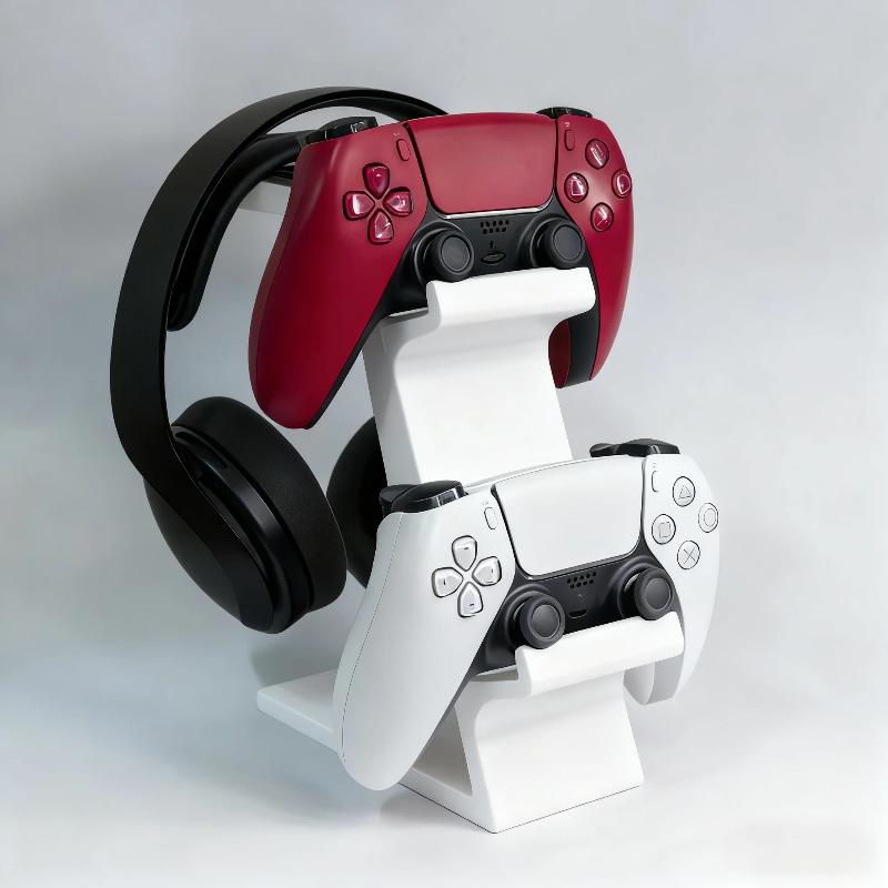 Gaming Accessories Organizer - 3-in-1 컨트롤러 스탠드 및 헤드폰 홀더,