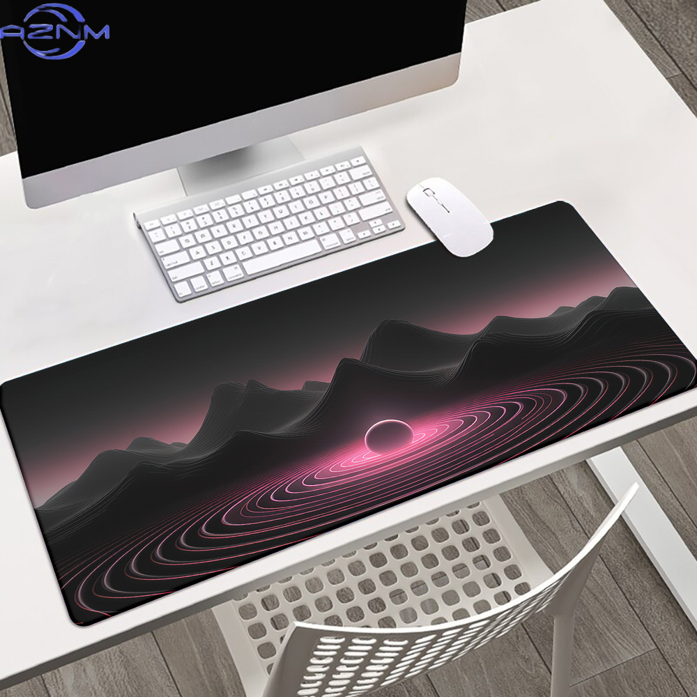 Gaming Accessories Ideas - 1pc 핑크 뮤직 웨이브 아이디어 마우스패드,