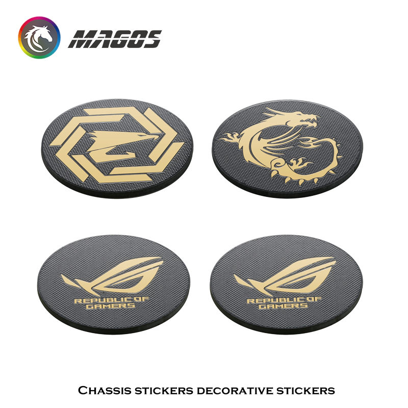 Video Gaming Accessories - 컴퓨터 케이스 팬 금속 스티커 ROG