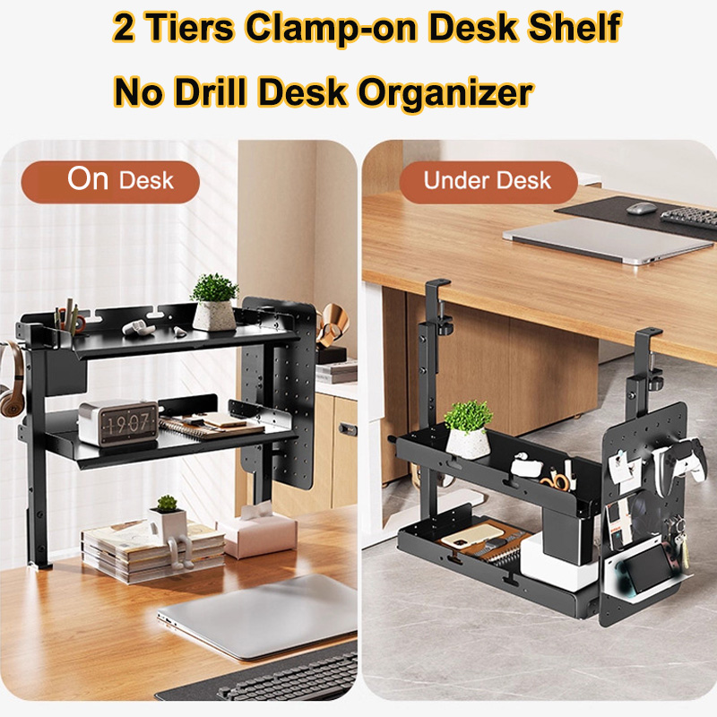 클램프형 14인치 책상 위/아래 2단 선반 유닛 (테이 - Gaming Accessories Organizer 리뷰 및 가격