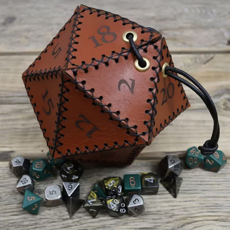 가죽 D20 주사위 가방 다각형 보관 상자 강화된 조임 - Gaming Accessories Ideas 리뷰 및 가격