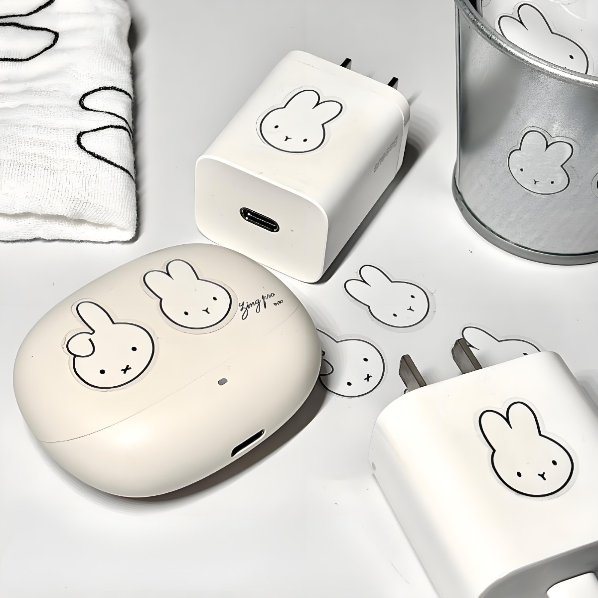 Kawaii 애니메이션 Miffy 토끼 워터 컵 스티커 - Gaming Accessories Cute 리뷰 및 가격
