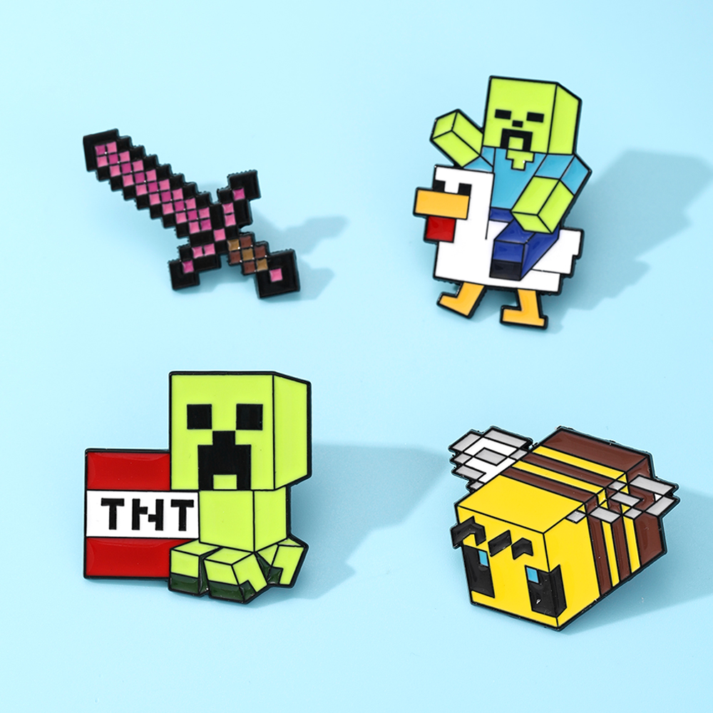 4개의 귀여운 베이비 좀비 치킨 조키 & 픽셀 꿀벌 에 - Gaming Accessories Cute 리뷰 및 가격