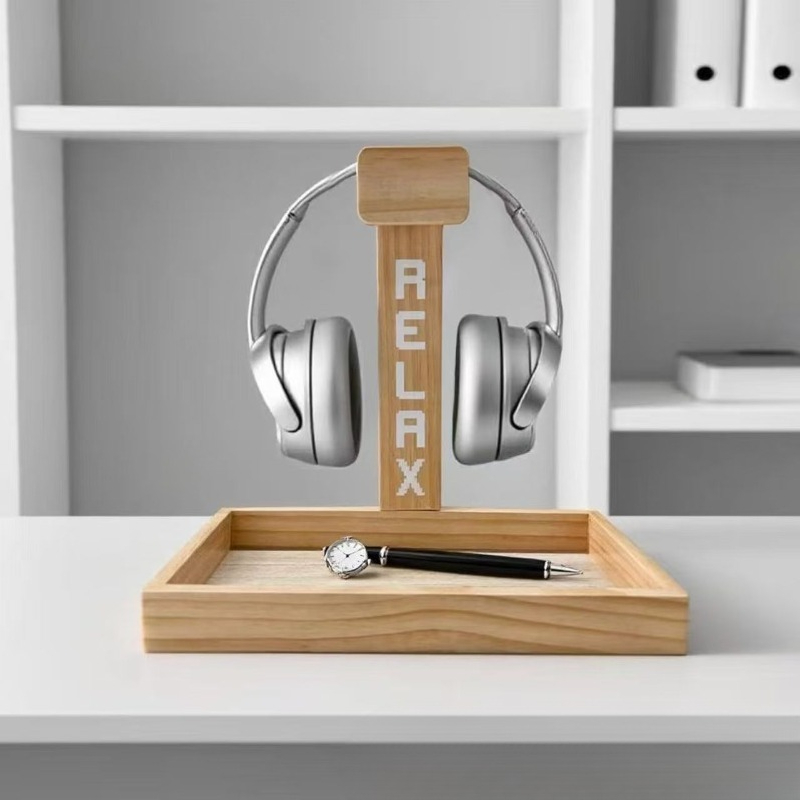 나무 재질 게이밍 헤드셋 스탠드, 헤드폰 및 컨트롤러용 - Gaming Accessories Organizer 리뷰 및 가격